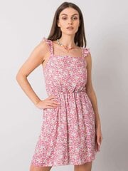 Vaaleanpunainen mekko kukkaprinteillä. hinta ja tiedot | Mekot | hobbyhall.fi