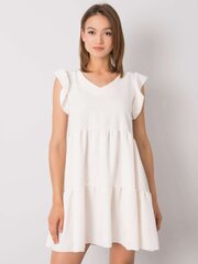 RUE PARIS Valkoinen mekko röyhelöllä. XL hinta ja tiedot | Mekot | hobbyhall.fi
