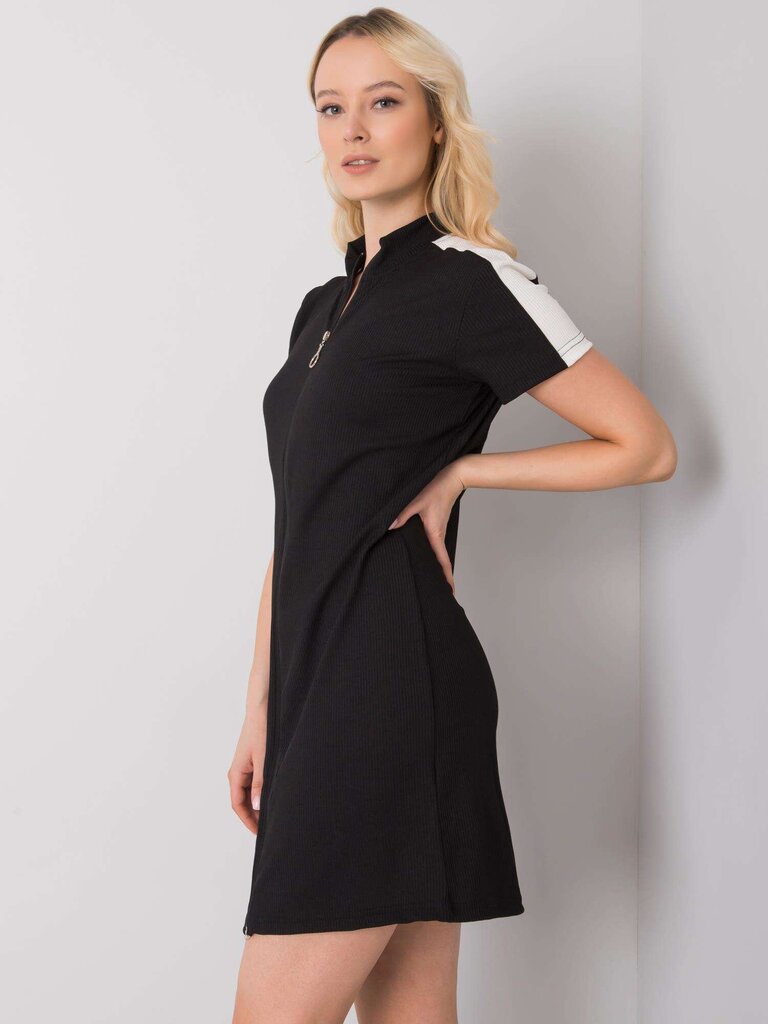 RUE PARIS Musta mekko, jossa lyhyet hihat. hinta ja tiedot | Mekot | hobbyhall.fi