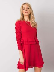 RUE PARIS Punainen mekko röyhelöillä. hinta ja tiedot | Mekot | hobbyhall.fi