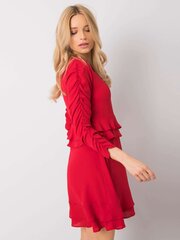 RUE PARIS Punainen mekko röyhelöillä. hinta ja tiedot | Mekot | hobbyhall.fi