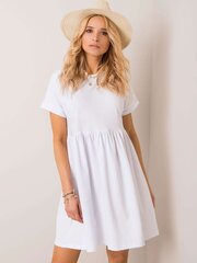 RUE PARIS Valkoinen mekko, jossa käännetyt hihat. hinta ja tiedot | Mekot | hobbyhall.fi