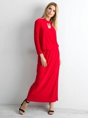 Pitkä punainen mekko leikkauksella. hinta ja tiedot | Mekot | hobbyhall.fi