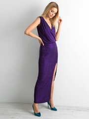 Pitkä violetti mekko, jossa halkio. hinta ja tiedot | Mekot | hobbyhall.fi