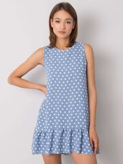 RUE PARIS Naisten sininen mekko pilkuilla. hinta ja tiedot | Mekot | hobbyhall.fi