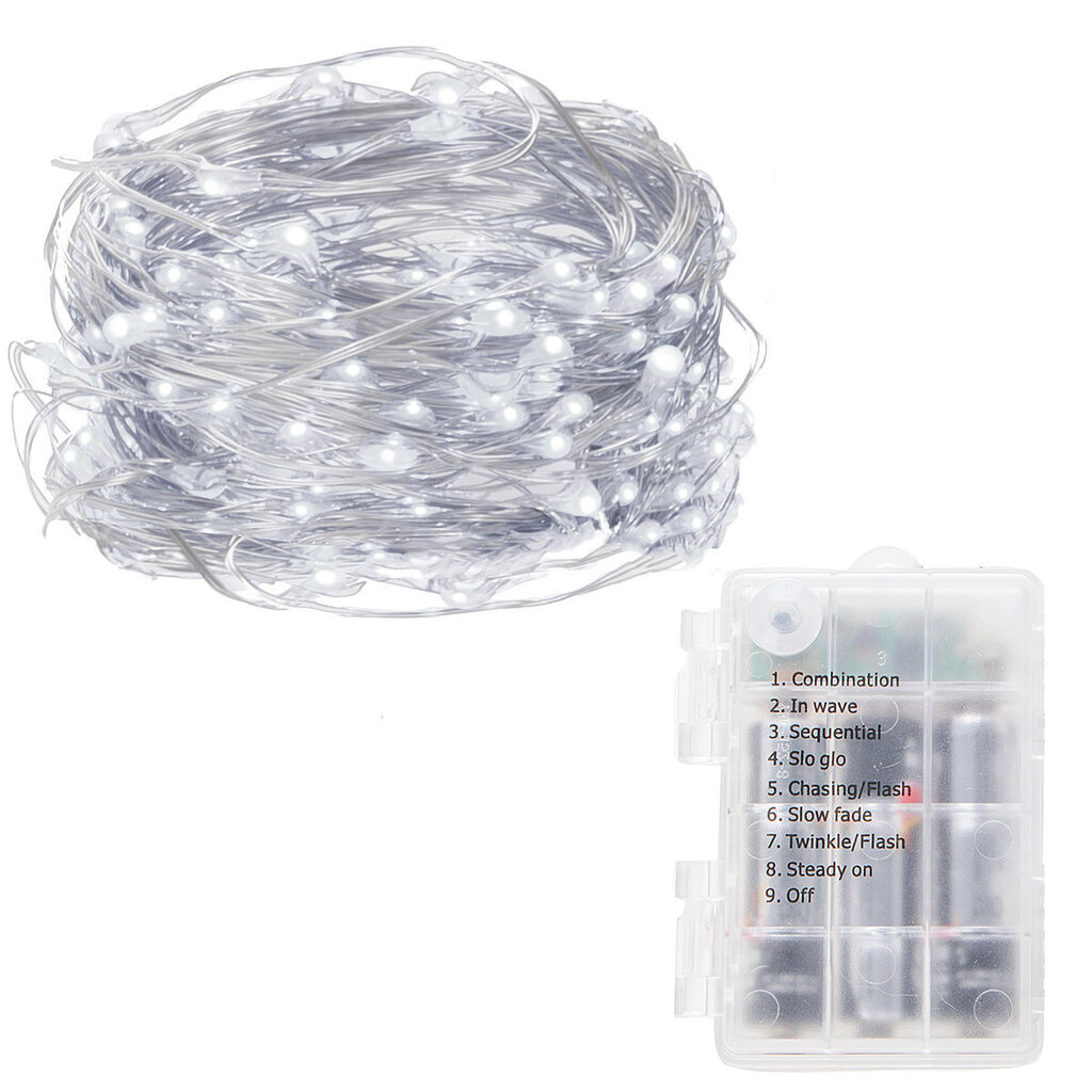 Valosarja 100 LED MicroLED kaukosäätimellä "Smart", kylmä valkoinen hinta ja tiedot | Jouluvalot | hobbyhall.fi