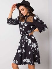 Musta mekko kukkakuvioilla. hinta ja tiedot | Mekot | hobbyhall.fi