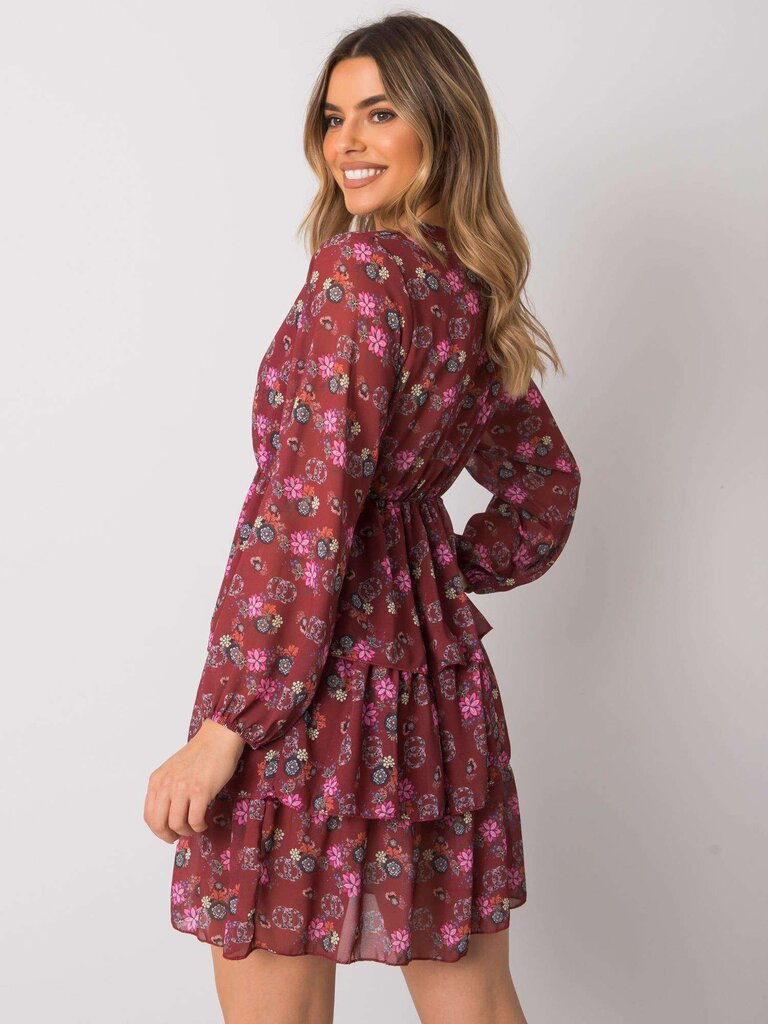 RUE PARIS Maroon naisten mekko printeillä. hinta ja tiedot | Mekot | hobbyhall.fi