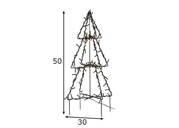 LED-ulkovalo musta 3D 3,6W 30x50cm Foldy 807-52 hinta ja tiedot | Joulukoristeet | hobbyhall.fi