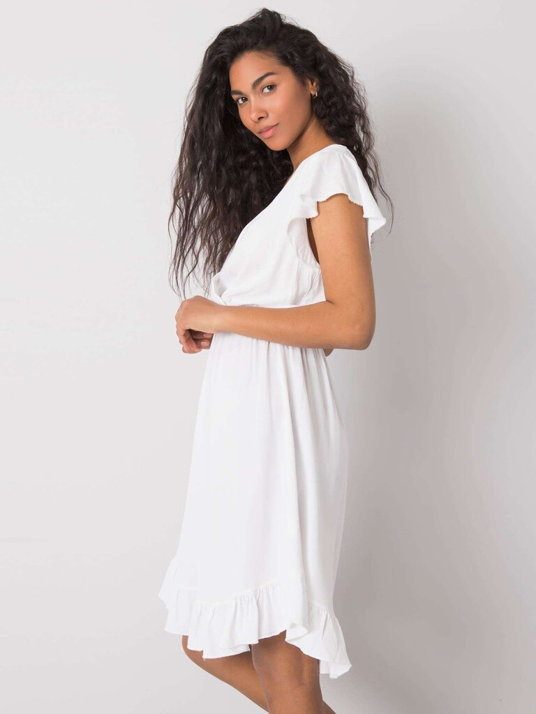 OCH BELLA Valkoinen mekko, jossa kolmiopääntie. hinta ja tiedot | Mekot | hobbyhall.fi