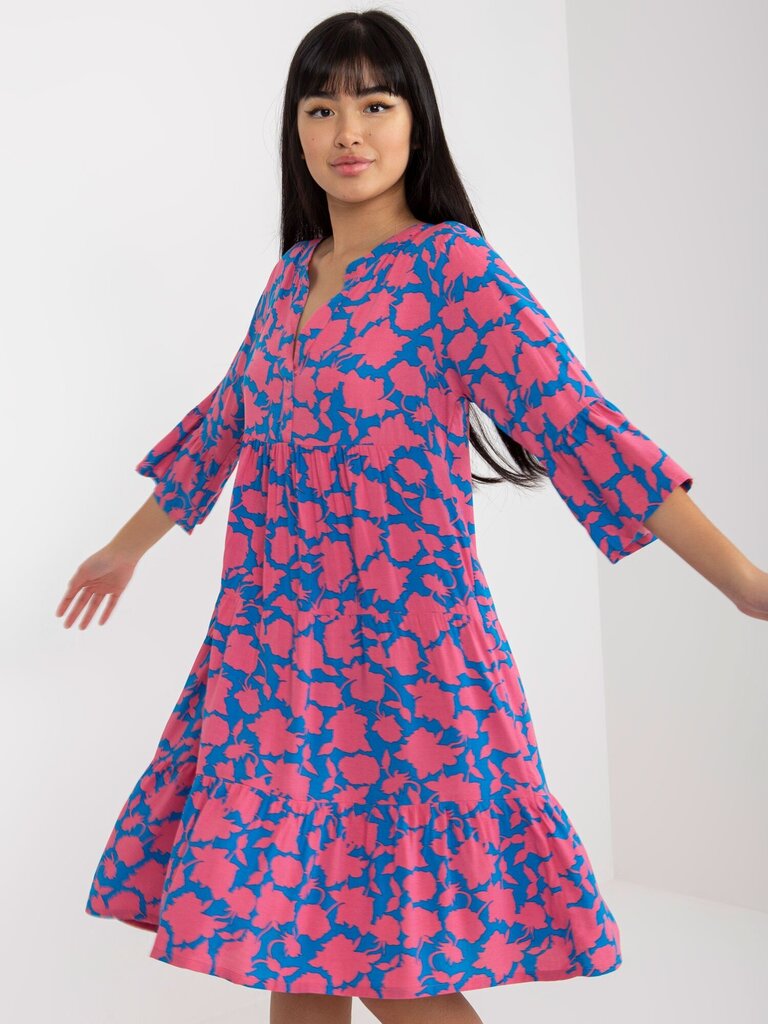 Naisten vaaleanpunainen mekko printillä hinta ja tiedot | Mekot | hobbyhall.fi