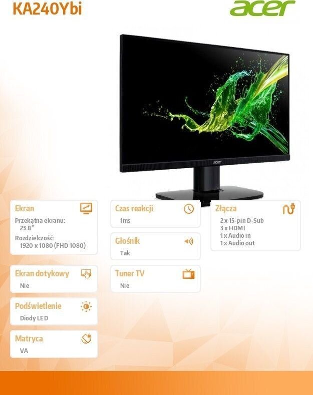 Acer UM.QX0EE.005 hinta ja tiedot | Näytöt | hobbyhall.fi