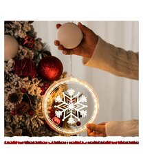 LED-ikkunakoristelu "Lumihiutale", lämmin valo hinta ja tiedot | Joulukoristeet | hobbyhall.fi