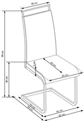 4 tuolin setti K348, harmaa hinta ja tiedot | Ruokapöydän tuolit | hobbyhall.fi