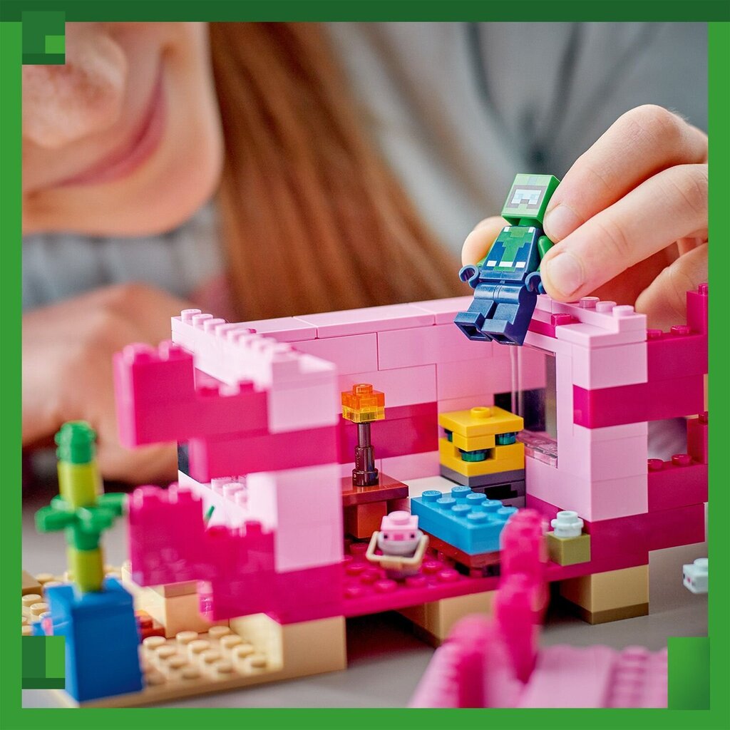 21247 LEGO® Minecraft Aksolotlin talo hinta ja tiedot | LEGOT ja rakennuslelut | hobbyhall.fi