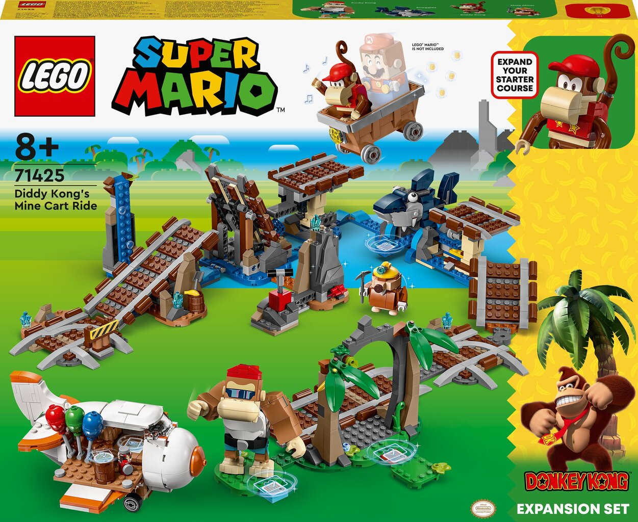 71425 LEGO® Super Mario Kong suuri kaivoskärryjen tarvikesarja hinta ja tiedot | LEGOT ja rakennuslelut | hobbyhall.fi