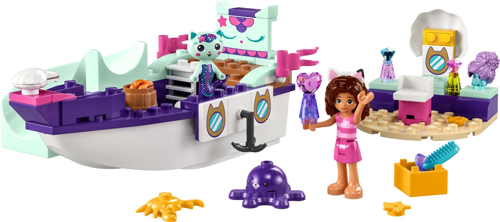 10786 LEGO® Gabby's Dollhouse Gabbyn ja Merikatin laiva ja kylpylä hinta ja tiedot | LEGOT ja rakennuslelut | hobbyhall.fi