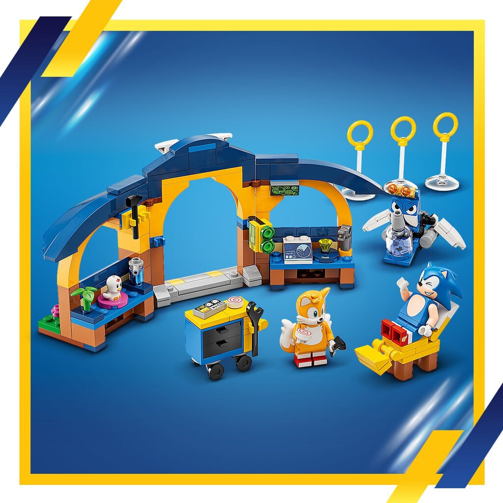 76991 LEGO® Sonic the Hedgehog™ Tailsin työpaja ja Tornado-lentokone -sarja hinta ja tiedot | LEGOT ja rakennuslelut | hobbyhall.fi