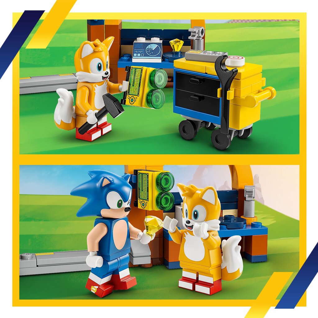 76991 LEGO® Sonic the Hedgehog™ Tailsin työpaja ja Tornado-lentokone -sarja hinta ja tiedot | LEGOT ja rakennuslelut | hobbyhall.fi