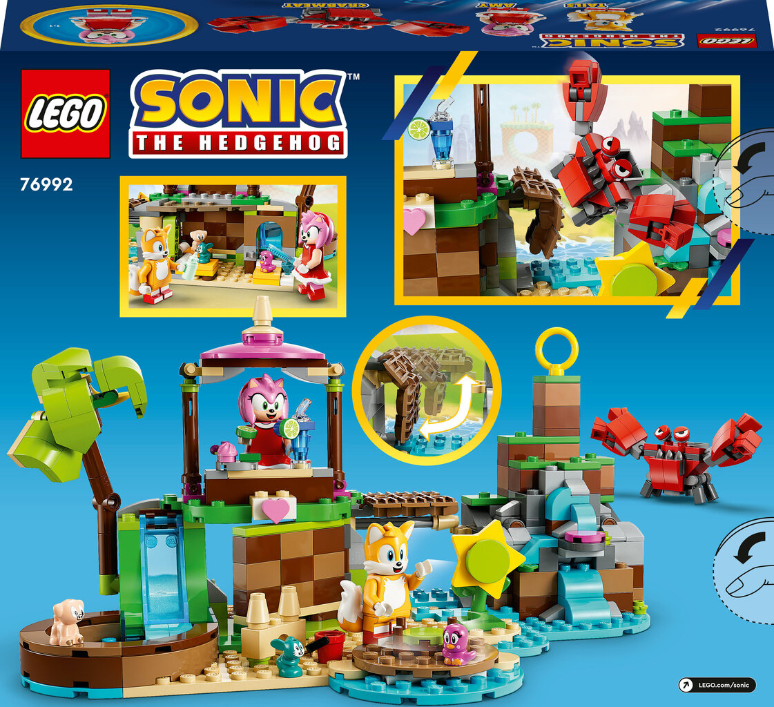 76992 LEGO® Sonic the Hedgehog Amyn eläinpelastussaari hinta ja tiedot | LEGOT ja rakennuslelut | hobbyhall.fi