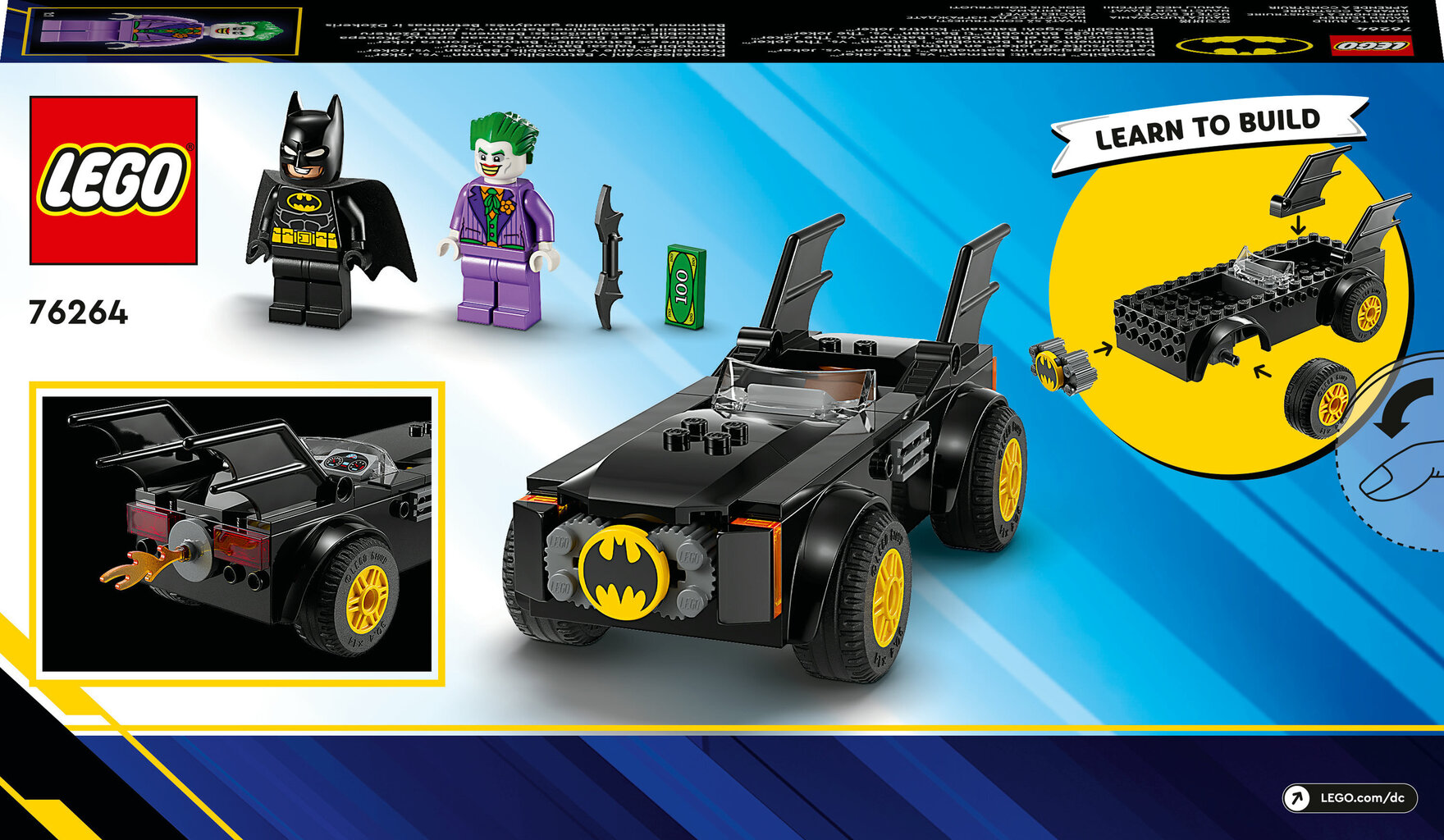 76264 LEGO® DC Batman Batmobile -ajojahti Batman vastaan Jokeri hinta ja tiedot | LEGOT ja rakennuslelut | hobbyhall.fi