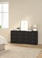 Lipasto May Double Dresser 6 Drawers Black, musta hinta ja tiedot | Lipastot | hobbyhall.fi