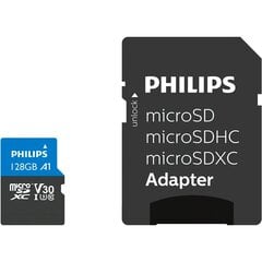 Muistikortti Philips MicroSDXC, 128GB Class 10 UHS-I U3 hinta ja tiedot | Philips Puhelimet, älylaitteet ja kamerat | hobbyhall.fi