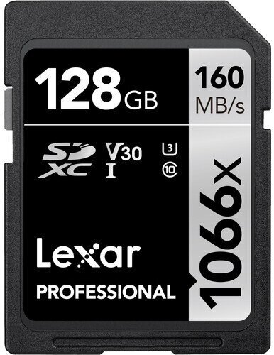 Muistikortti Lexar Pro 1066x SDXC U3 (V30) UHS-II R160/W120 128GB hinta ja tiedot | Kameran muistikortit | hobbyhall.fi