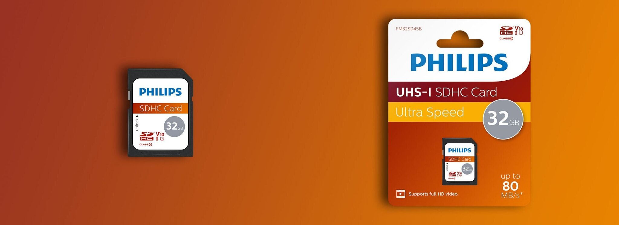 Muistikortti Philips SDHC, 32GB Class 10, UHS-I U1 hinta ja tiedot | Kameran muistikortit | hobbyhall.fi