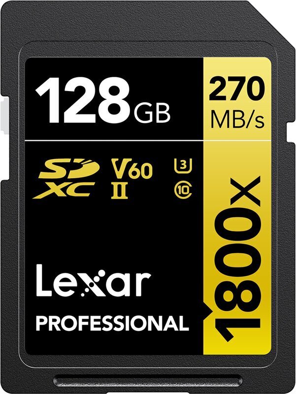 Lexar Pro SDXC 128GB hinta ja tiedot | Kameran muistikortit | hobbyhall.fi