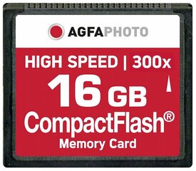 Muistikortti AgfaPhoto Compact Flash 16GB High Speed ​​​​300x MLC hinta ja tiedot | AgfaPhoto Puhelimet, älylaitteet ja kamerat | hobbyhall.fi