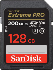 Sandisk Extreme Pro SDXC 128GB hinta ja tiedot | Kameran muistikortit | hobbyhall.fi