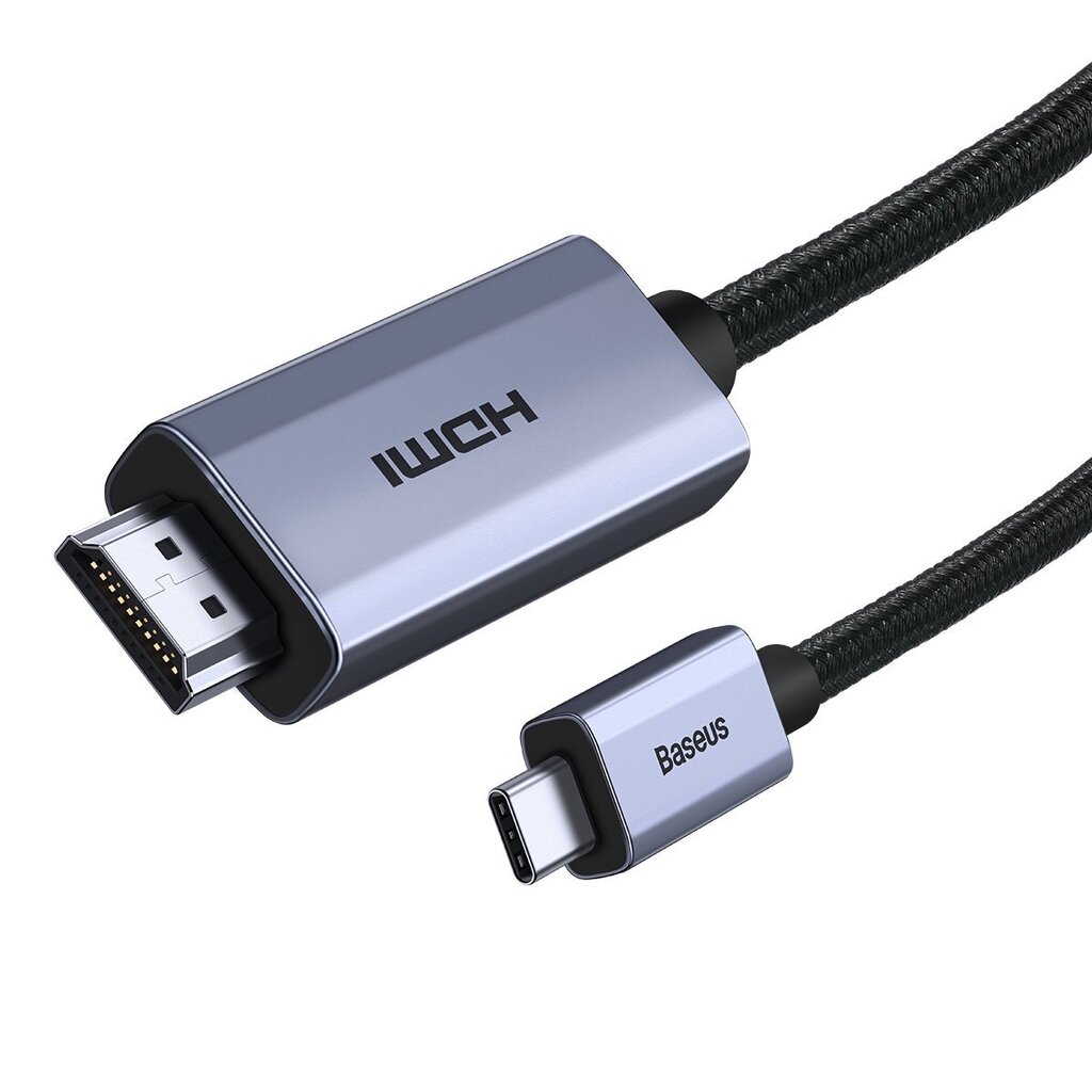 Baseus USB Type C – HDMI 2.0 4K 60Hz 3m (WKGQ010201) hinta ja tiedot | Puhelinkaapelit | hobbyhall.fi