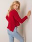 RUE PARIS Tummanpunainen pusero, jossa pidempi selkä. hinta ja tiedot | Naisten neulepuserot | hobbyhall.fi