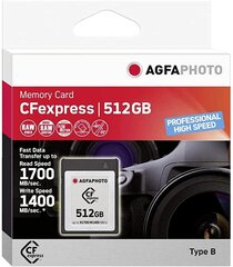 AgfaPhoto CFexpress 512GB muistikortti hinta ja tiedot | AgfaPhoto Puhelimet, älylaitteet ja kamerat | hobbyhall.fi