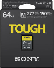 Sony SDXC M Tough UHS-II C10 U3 V60 64GB hinta ja tiedot | Kameran muistikortit | hobbyhall.fi