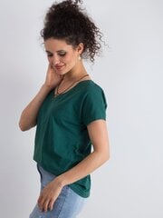Naisten tummanvihreä tavallinen T-paita hinta ja tiedot | Naisten T-paidat | hobbyhall.fi