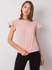 RUE PARIS vaaleanpunainen puuvillapusero. L/XL hinta ja tiedot | Naisten T-paidat | hobbyhall.fi