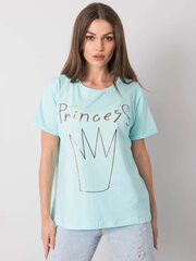 Minttu naisten puuvillainen t-paita printillä. hinta ja tiedot | Naisten T-paidat | hobbyhall.fi
