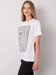 Ylisuuri valkoinen puuvillainen t-paita. hinta ja tiedot | Naisten T-paidat | hobbyhall.fi