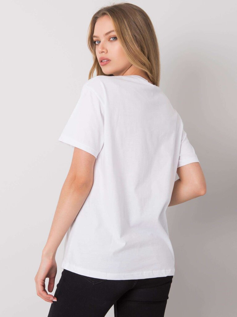 Ylisuuri valkoinen puuvillainen t-paita. hinta ja tiedot | Naisten T-paidat | hobbyhall.fi