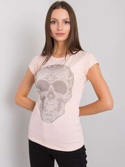 Vaaleanpunainen naisten t-paita kallolla. hinta ja tiedot | Naisten T-paidat | hobbyhall.fi