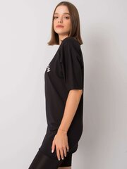 Musta naisten puuvillapusero, jossa teksti. hinta ja tiedot | Naisten T-paidat | hobbyhall.fi