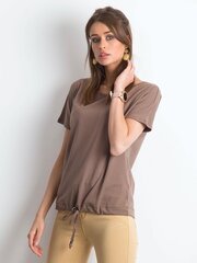 Naisten kahvipuuvillainen t-paita. hinta ja tiedot | Naisten T-paidat | hobbyhall.fi