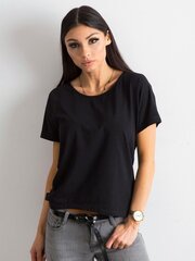 Naisten musta t-paita. hinta ja tiedot | Naisten T-paidat | hobbyhall.fi