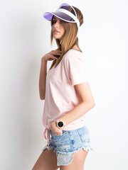 Pinkki puuvillamelange-t-paita. hinta ja tiedot | Naisten T-paidat | hobbyhall.fi
