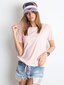 Pinkki puuvillamelange-t-paita. hinta ja tiedot | Naisten T-paidat | hobbyhall.fi
