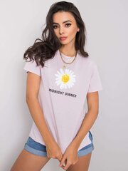 Lila naisten puuvillainen t-paita. hinta ja tiedot | Naisten T-paidat | hobbyhall.fi