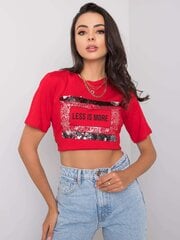Punainen naisten t-paita, jossa teksti. hinta ja tiedot | Naisten T-paidat | hobbyhall.fi