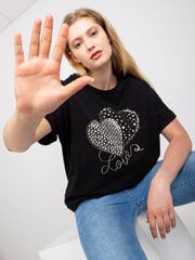 Naisten musta plus-kokoinen T-paita hinta ja tiedot | Variant Naisten vaatteet | hobbyhall.fi